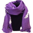 Lavender Embroidered Scarf